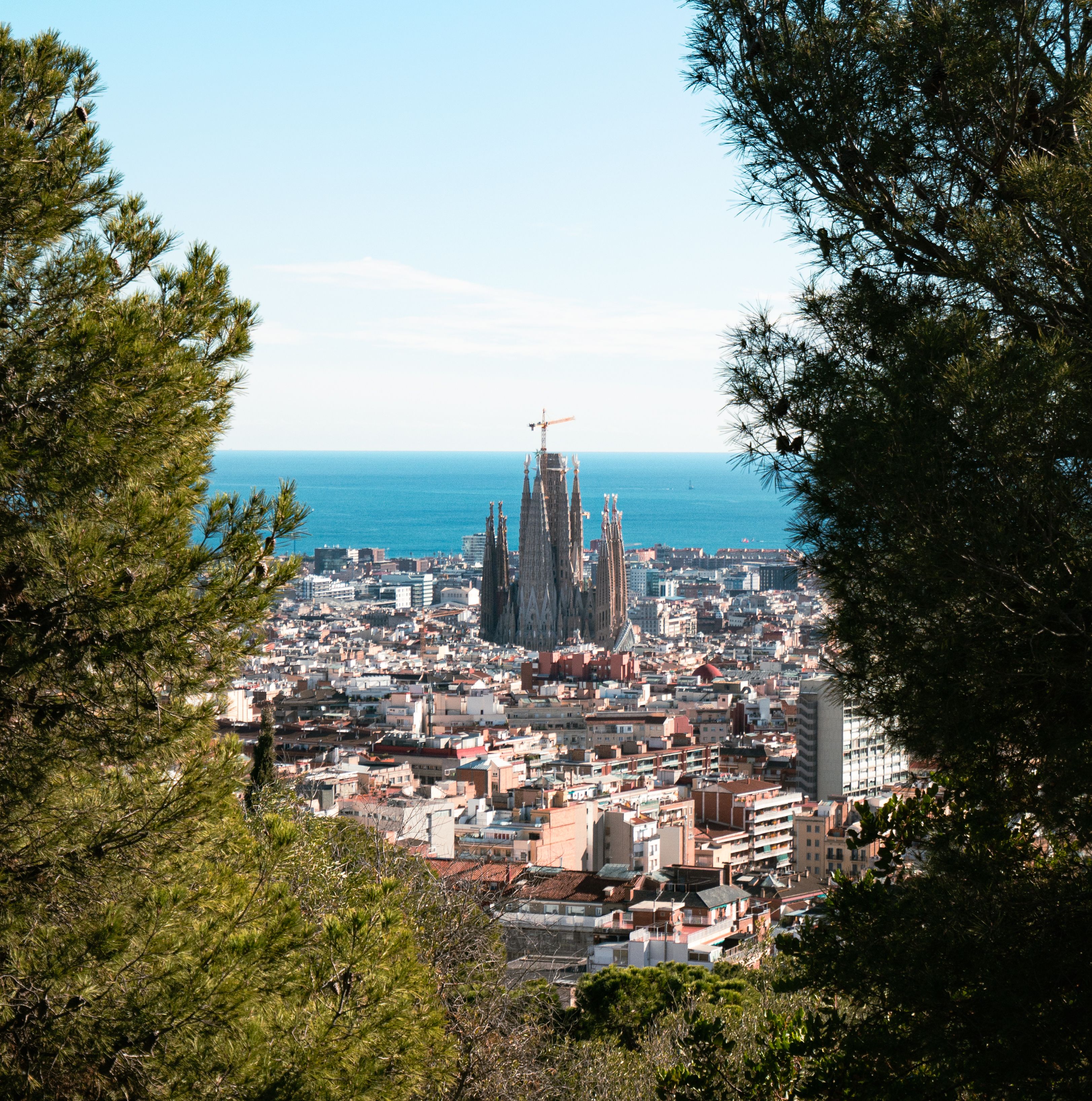 Sagrada Família vista desde Park Güell, Barcelona