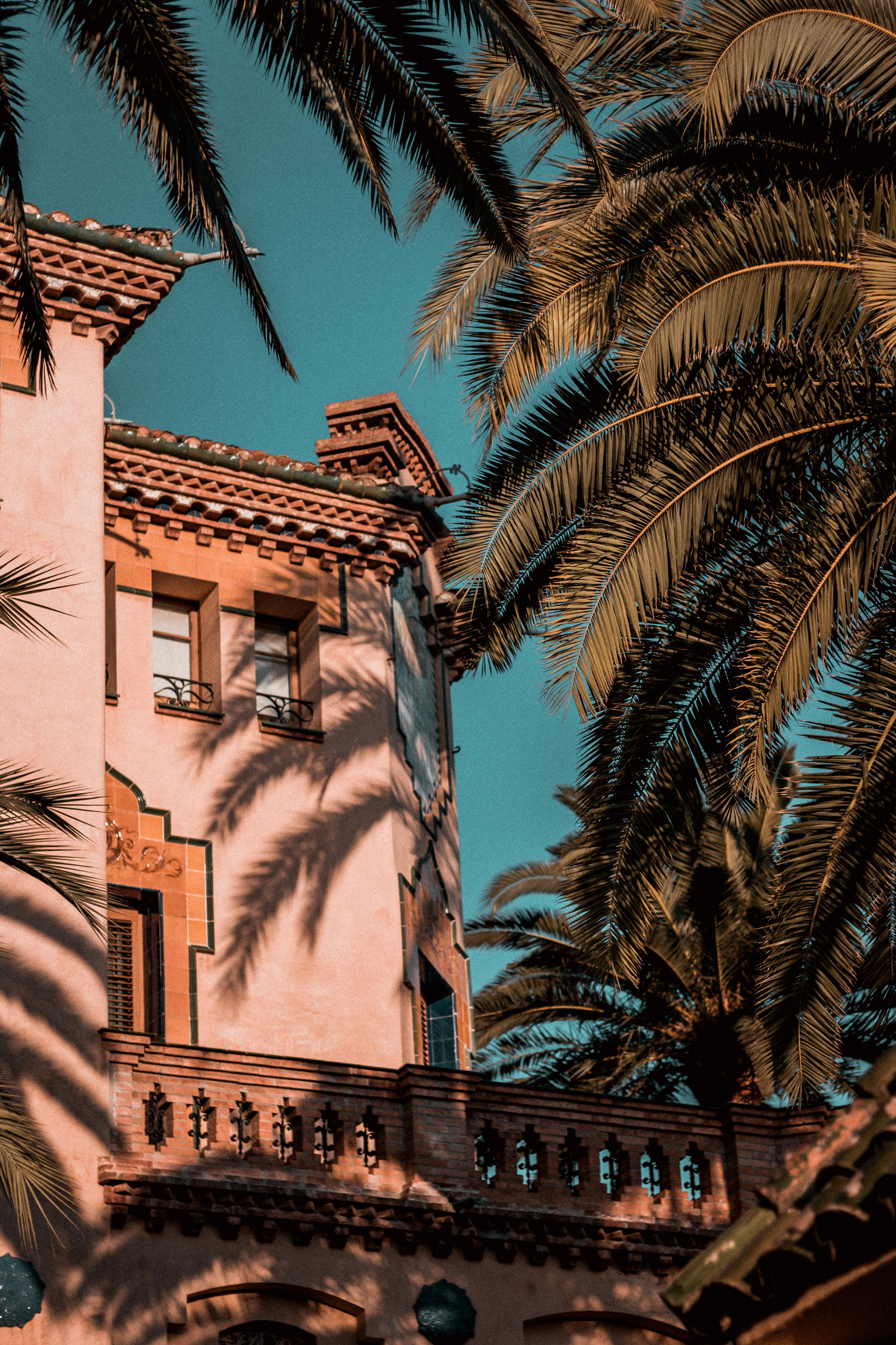 Arquitectura junto a palmeras, Costa Daurada