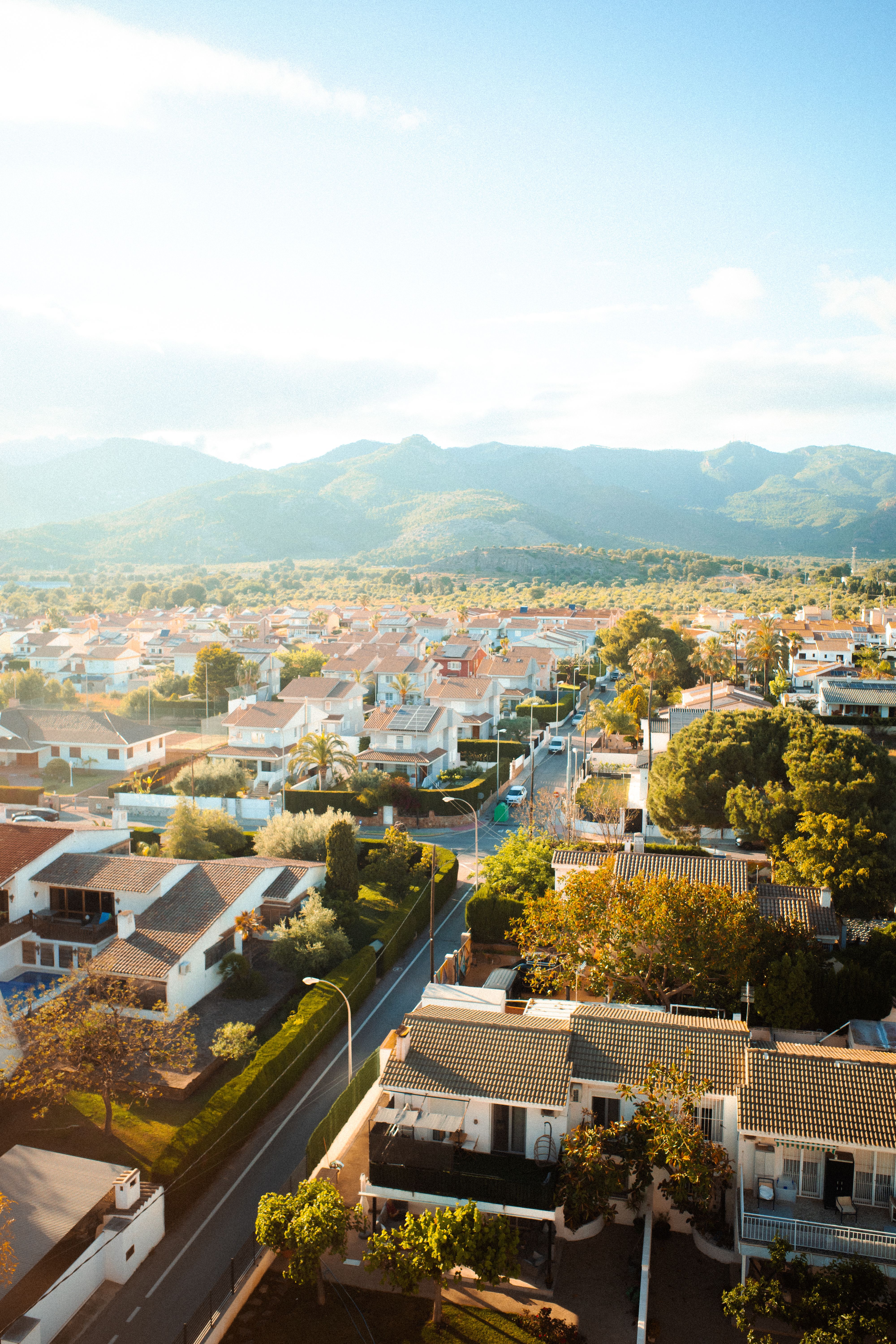 Vista aérea de un pueblo de la Costa del Azahar